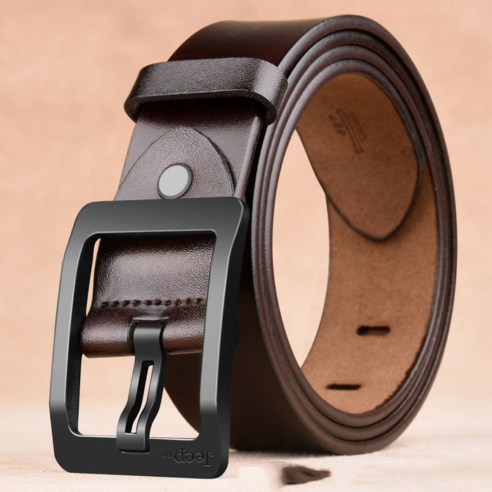 Two Layers Of Cowhide Belt For Men