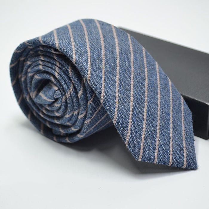 Wool plaid striped tie
