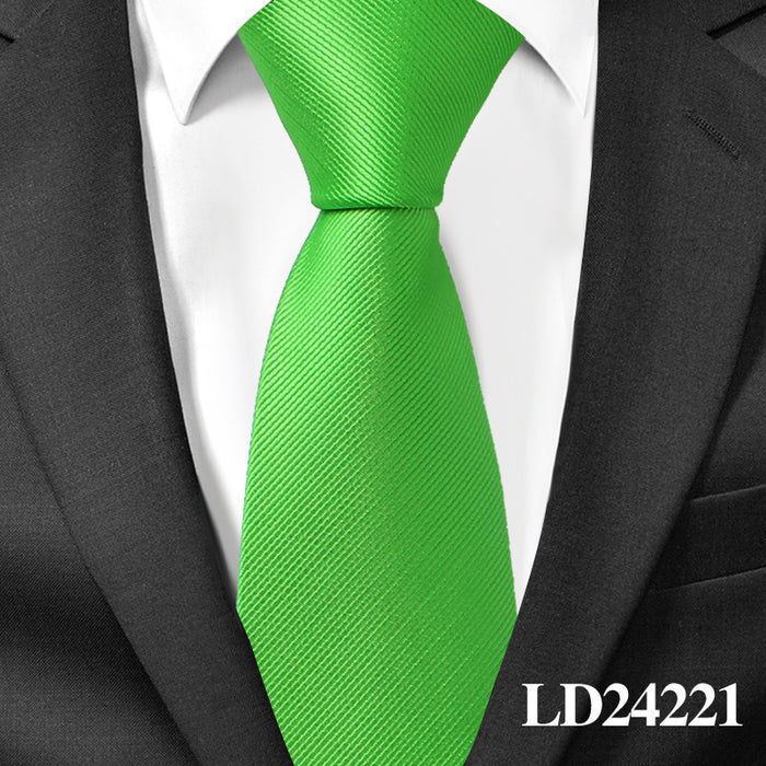Pinstripe Classic Plain Polyester Tie Set Fashion 6cm Solid Color Linen Cotton Necktie Bright Ties Pin Clips Clasp Colourful For Men's Clothing Accessories